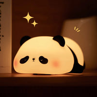 Niedliches Panda-Nachtlicht aus Silikon – USB Wiederaufladbar & Weiches Licht