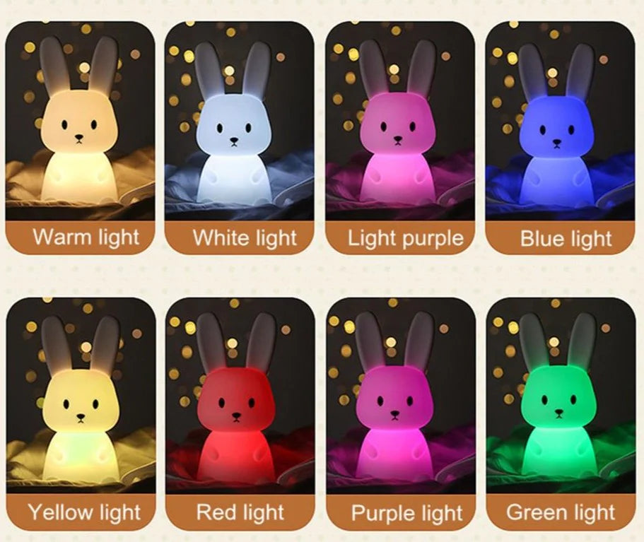 Zuckersüßes Hasen Nachtlicht für Kinder